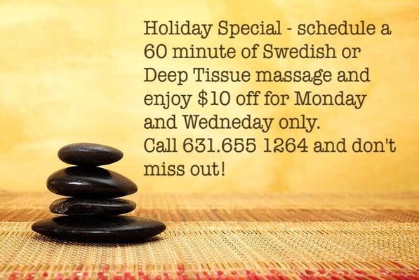 Thanksgiving Holiday Special for massage moment!