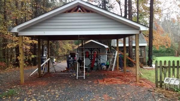 Carports and storage building