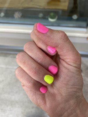 Most recent nails, I love bright colors.