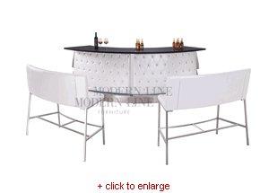 New White Leather Bar Rentals