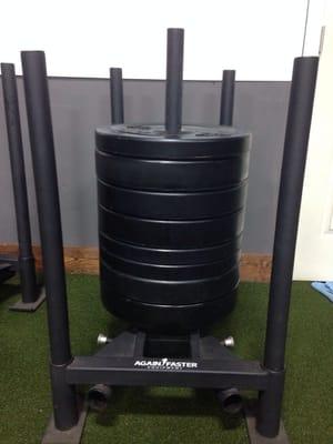 300lb sled push!