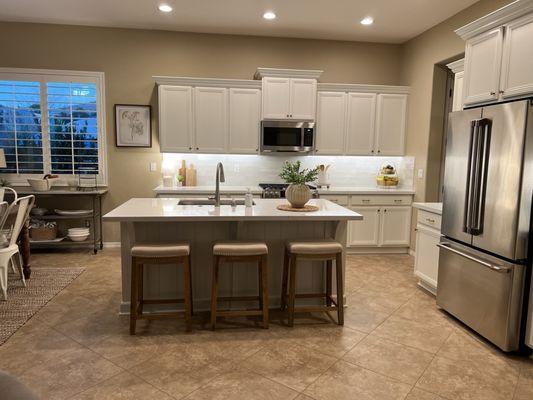 Kitchen cabinets repainted