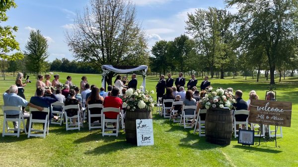 Wedding on the 9th hole