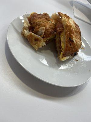 Egg Sandwich Croissant with Bacon