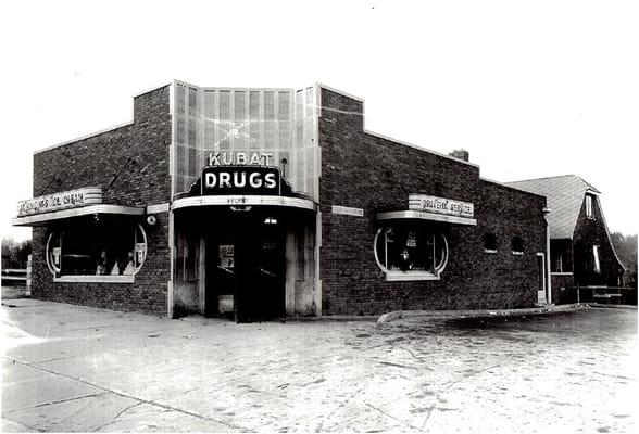 Original Kubat Pharmacy Location in Omaha 1935.