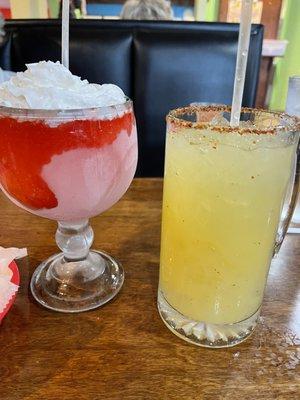 Strawberry Daiquiri and Margarita with Tajin ...