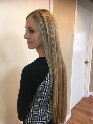 Golden highlights and a trim