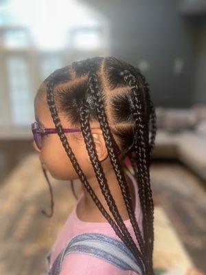 Kids Box Braids No Hair Added