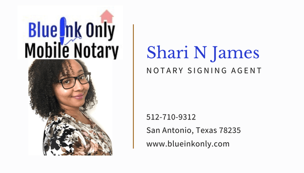 Blue Ink Only Mobile Notary