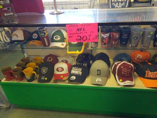 Sports merchandise 20% off