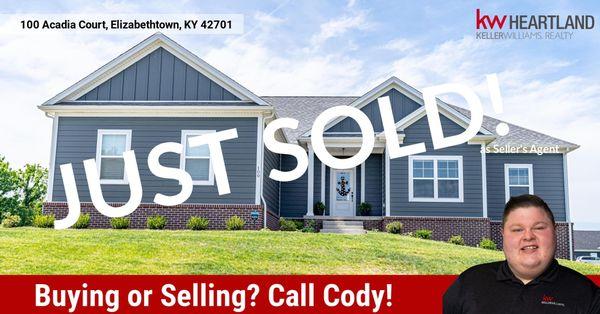 Just SOLD - 100 Acadia Court, Elizabethtown in the Briarwood Forest subdivision.