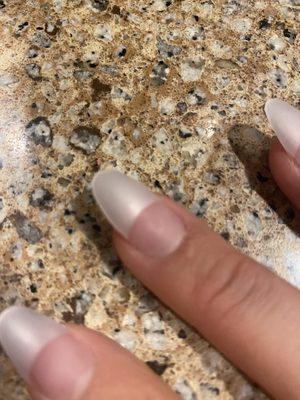 Mail tip too high my natural nail is same length as stupid fake nail