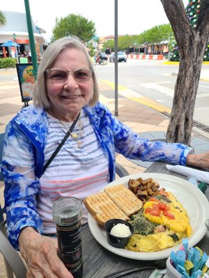 Lucinda having a lunch at  Fort Lauderdale,