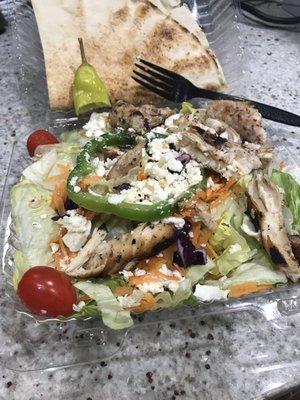 Greek salad with chicken