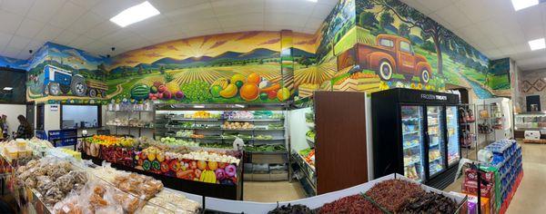 Beautiful painting and veggies