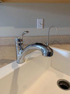 New Moen kitchen sink faucet.