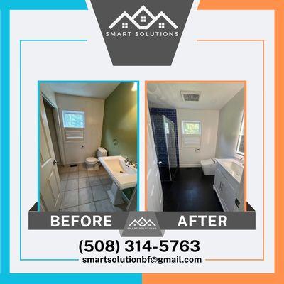 BATHROOM REMOLDING 

CALL OR TEXT - (508) 314-5763 

SMARTSOLUTIONBF@gmail.com

FREE QUOTES