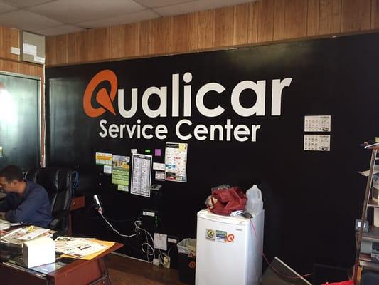 Here in the qualicar headquarters working to give you the best service