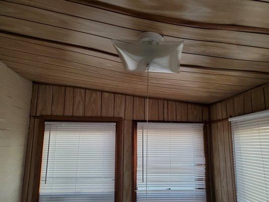 Ceiling bowing due to water damage