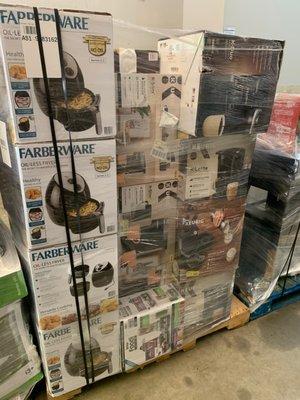 Pallets of merchandise from major retailers