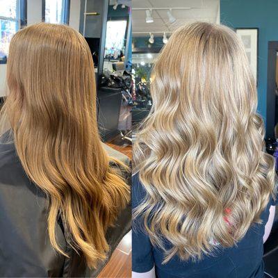 Before/after partial foil