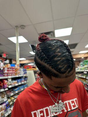 Braids and hair cut