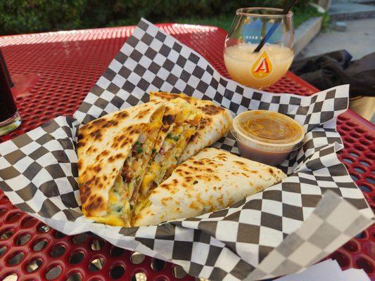 Breakfast quesadilla (weekend brunch menu)