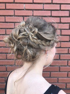 Textured prom updo