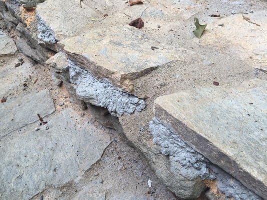 Uneven stones and unsightly patching