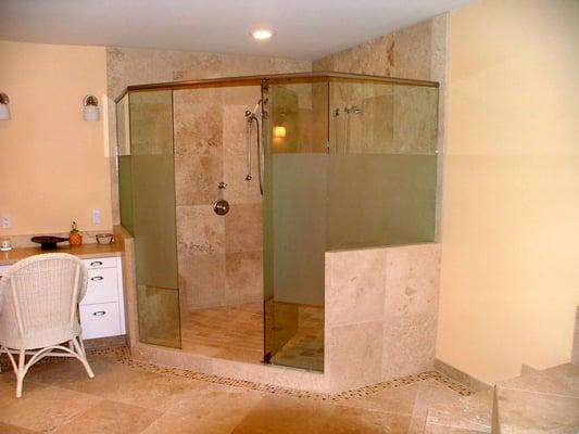 New Build- Custom shower with full height surrounds.