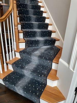 Custom Stair Runner Antelope, Navy