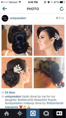 Beautiful updo with hair accessory