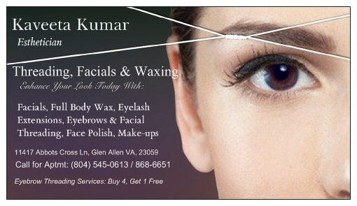 Eyebrow Threading Facials Waxing Esthetician