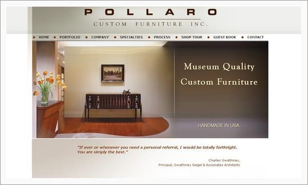 http://www.pollaro.com - High End Custom Furniture Design, New York, furniture website design.