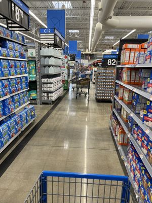 One employee completely blocked the aisle so you could not go that way.....