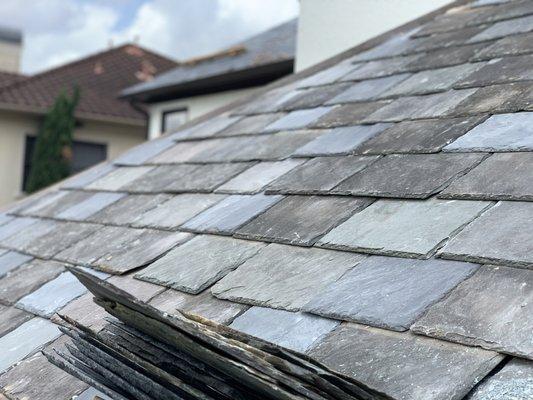 Houston, Texas Slate Roofing Project by SlatePro