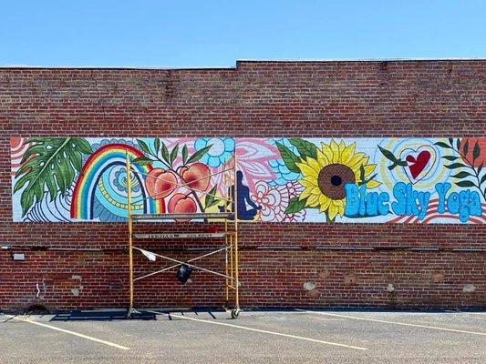 October 2020.  Whitney Caskey created this fabulous mural for the side of the building.