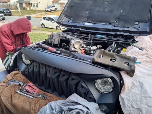 Almost there.... Just had to power through the intake manifold removal.