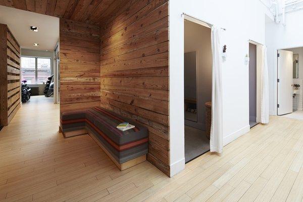 Waiting area and lockers