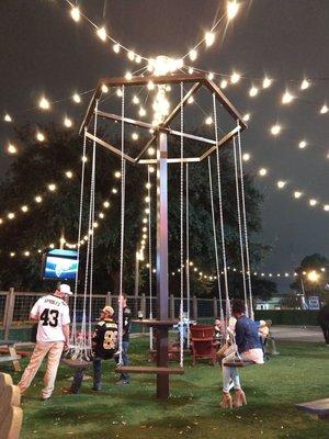 Swings on the patio