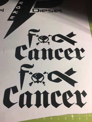 Fighting Cancer decal part of the sale go's to The Pink Fund