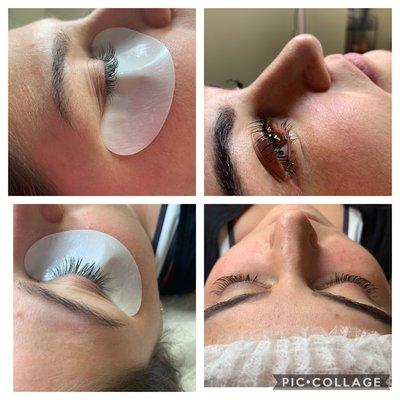 Lash lift and tint with brow tint