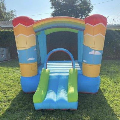 Cute and colorful hot air balloon bounce house! Toddler sized