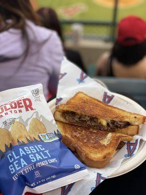 Grill cheese short ribs sandwich