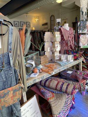 Purses, clothes, cards, rugs - you can't go wrong here!