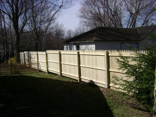 Wood fencing