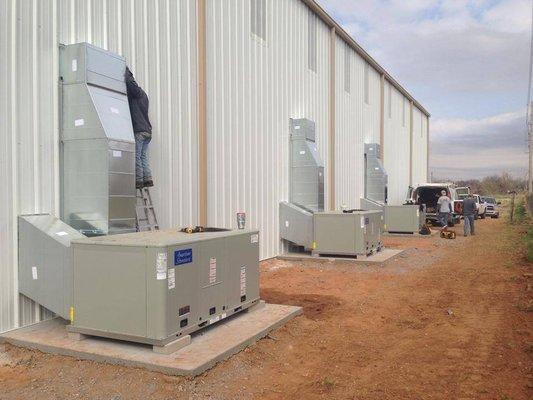 Installing multiple units at a Sports complex in Owasso.