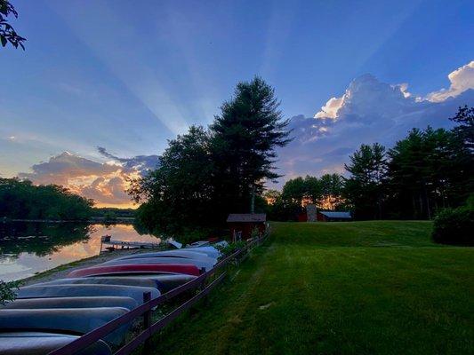 A beautiful sunrise at Canonicus Camp and Conference Center