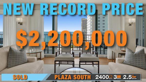 New Galt Ocean Mile records sale at 4280 Galt Ocean Dr 7P Fort Lauderdale, FL 33308 - $917 sq/ft by Maya Tegov & Alex Tegov