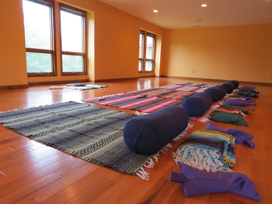 Meditation: The room is prepared for an awareness-expanding  meditation session